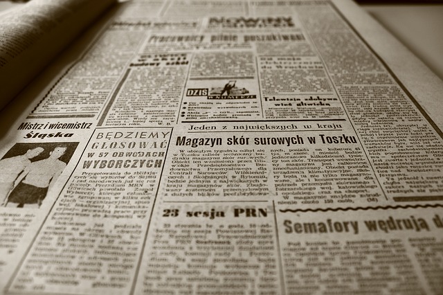 Kleinanzeige in der Zeitung